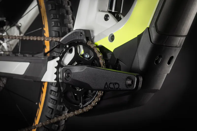 Cube Stereo Hybrid 140 HPC Race 625 Electric Mountain Bike in Grey/Yellow-3